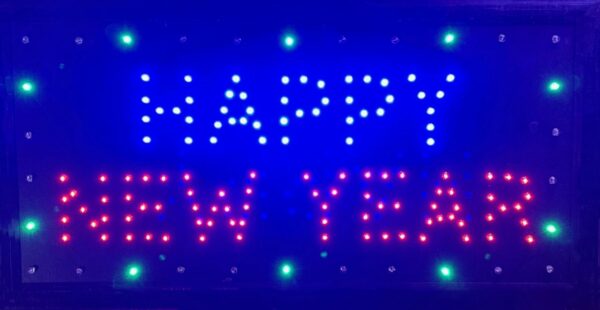 LED világító reklám tábla - HAPPY NEW YEAR