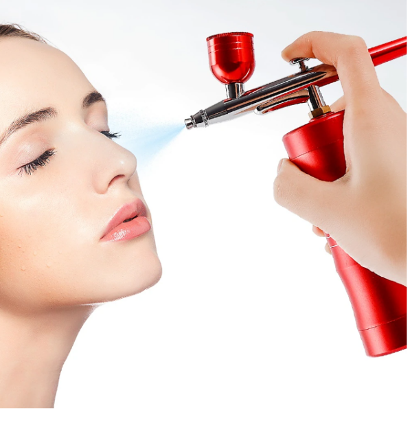 Többfunkciós airbrush légkefe szórópisztoly kompresszor készlet smink- és körömdizájn arc gőzölő művészi festéshez torta spray - Image 5