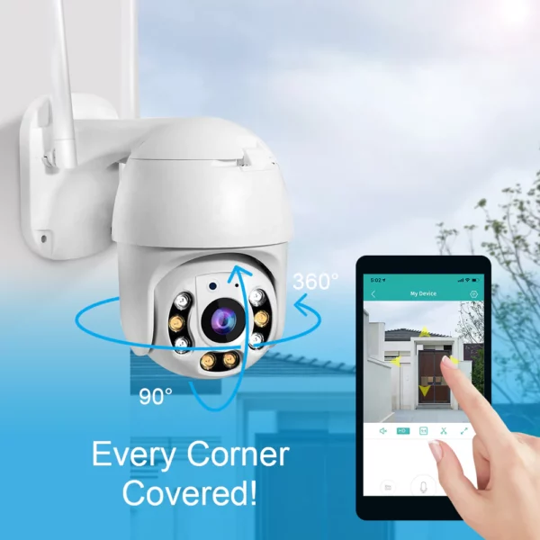 Kültéri és beltéri smart vezeték nélküli HD WIFI IP kamera 360° - Image 4