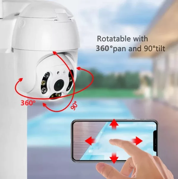 Kültéri és beltéri smart vezeték nélküli HD WIFI IP kamera 360° - Image 5