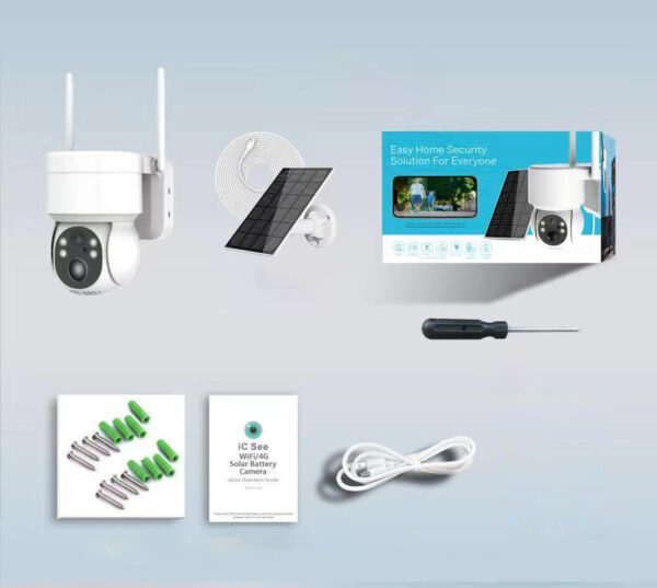 Vezeték nélküli napelemes éjjellátó wifi kamera - Image 5