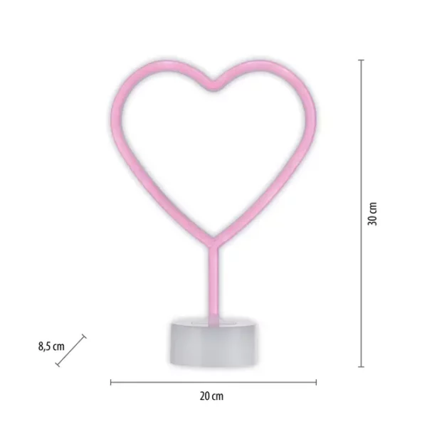 LED neon szív dekor lámpa éjszakai fény - Image 6