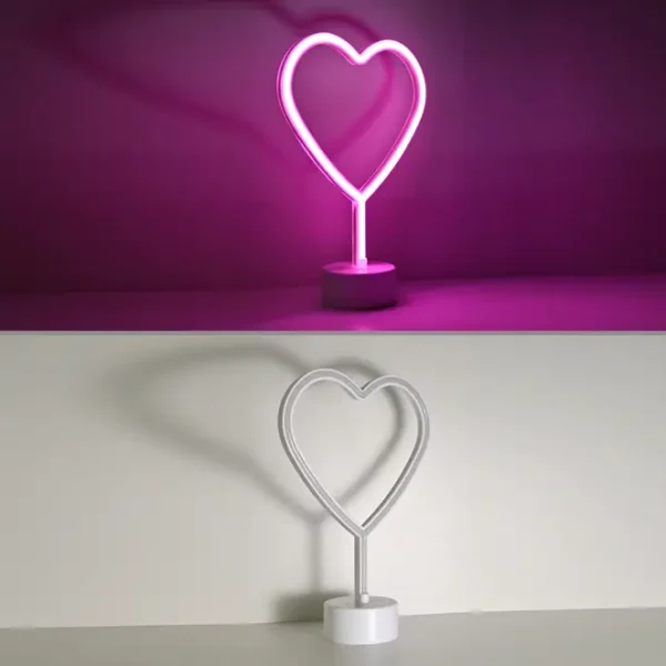 LED neon szív dekor lámpa éjszakai fény - Image 5
