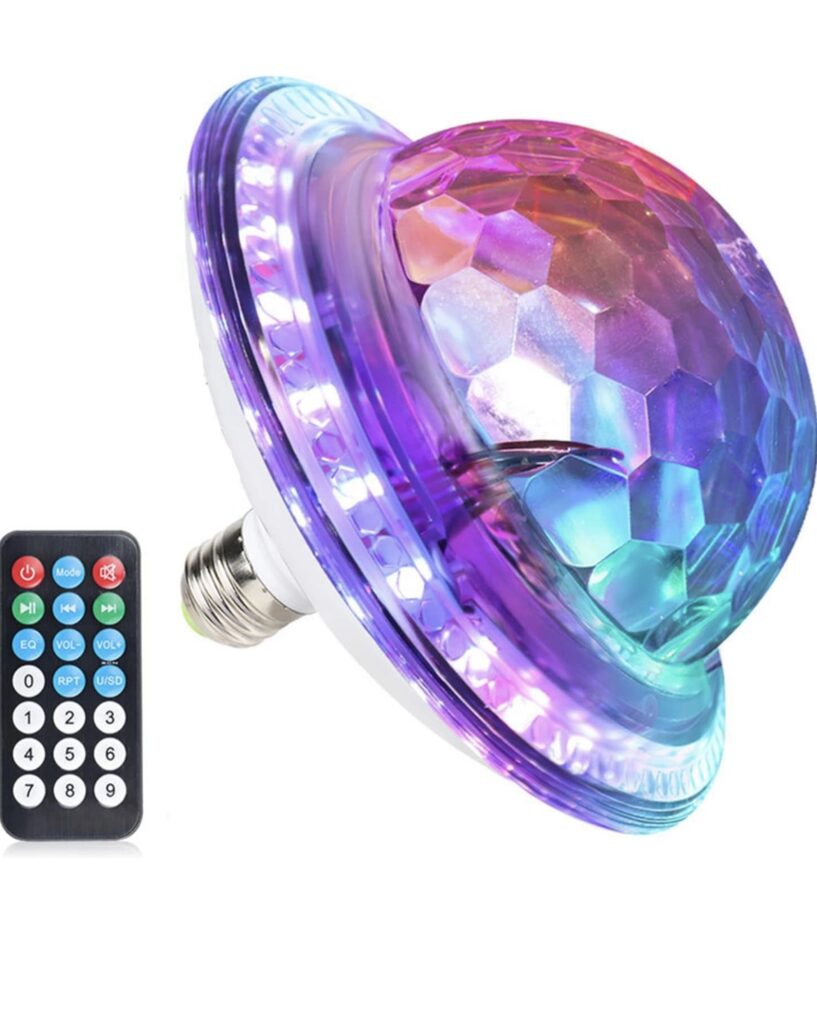 Crystal UFO Magic Ball RGB LED Fényű Bluetooth LED Izzó