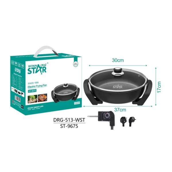 Winning star elektromos tapadásmentes présöntvény alumínium serpenyő 1500 W - Image 2
