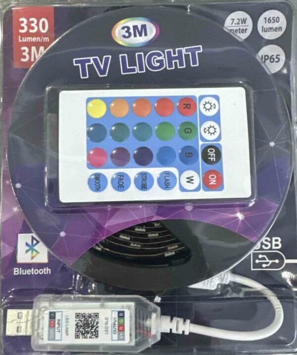 LED szalag TV háttérvilágítás RGB fényszalag távirányítóval 3 m - Image 7
