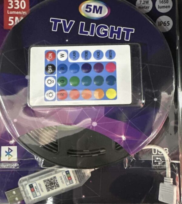 LED szalag TV háttérvilágítás RGB fényszalag távirányítóval 5 m - Image 7